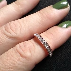 Rose Gold Anniversary Eternity Ring Size 7